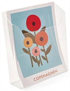 Acrylic Magazine Wall Rack, 8.5"w, Single Pocket - Clear