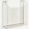 Workshop Series Hanging Newspaper Rack For Wall, Fits 13-3/8"w Papers - Clear