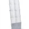 8-Pocket Portable Literature Floor Stand With Case, 8.5"w, 4-Tier - Silver -LuxeDisplay Shop lit8clcol.rw preview