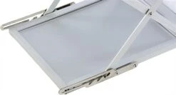 5-Pocket Portable Literature Floor Stand W/ Hard Case, Adjustable, 10" - Silver -LuxeDisplay Shop litg7a.ra4 preview