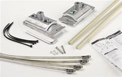 Economy Street Pole Brackets, Hold (1) 24"w Banner - Silver