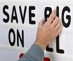 48 X 36 White Swinger Board, 2-Sided W/ 4 Wheels, Includes 421-Piece Letter Set -LuxeDisplay Shop ltrkitrs5.ra1 preview