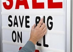 Replacement Letters, 320 Characters, 2 Headers, (2) 24 X 36 Sign Blanks - White -LuxeDisplay Shop ltrkitwh24.ra2 preview