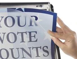 18 X 24 Menu Stand For Floor, Snap Open, Adjustable Height - Black -LuxeDisplay Shop m2x1824blk.ra7 preview