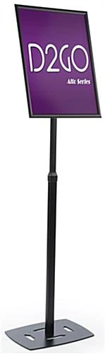 18 X 24 Menu Stand For Floor, Snap Open, Adjustable Height - Black