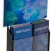 2-Pocket Acrylic Brochure Holder For Tabletop, 11 X 8.5 Sign Holder, Convex - Black -LuxeDisplay Shop max1185.rw preview