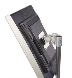 TV Stand With Wheels Fits Monitors 15 To 27-Inch, Height-Adjustable - Silver -LuxeDisplay Shop mb1030slv.ra3 preview