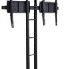 Dual TV Stand W/ 2 Mounts, Fits Monitors 32”-65”, W/ Camera Shelf, Adjustable - Black -LuxeDisplay Shop mb895bkc.rw preview