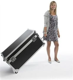 35w Shipping Case For TV Stand, Wheels, Luggage Handle, EVA Foam Padding - Black -LuxeDisplay Shop mbcase.ra4 preview