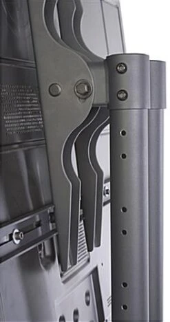 Dual TV Stand W/ 2 Mounts, Fits Monitors 32-65", Adjustable Bracket, Wheels - Black -LuxeDisplay Shop mbcntrwtbk tiltbracket7595 preview