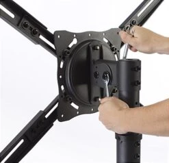 TV Stand For Lobbies, Fits Monitors 32 To 47", Height-Adjustable, Tilting - Black -LuxeDisplay Shop mbconfstbk.ra5 preview