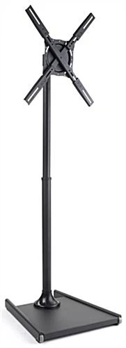 TV Stand For Lobbies, Fits Monitors 32 To 47", Height-Adjustable, Tilting - Black