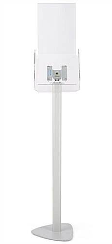 Metal Magazine Floor Stand, 8.5"w, Single Pocket, Tilting, Sign Holder – Silver 7 Metal Magazine Floor Stand, 8.5"w, Single Pocket, Tilting, Sign Holder – Silver - Image 5