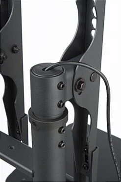 Dual TV Stand W/ 2 Mounts, Fits Monitors 32-65", Adjustable Bracket, Wheels - Black -LuxeDisplay Shop mbtv cabletop7577 preview