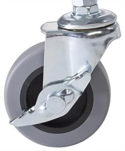 LED TV Stand With Wheels, Fits Monitors 32 To 65", Height Adjustable –Silver -LuxeDisplay Shop mbtvsbv2sl.ra3 preview