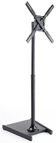 TV Stand For Window Displays, Fits Monitors 32”-47”, Adjustable Height - Black