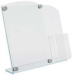 Workshop Series 8.5 X 11 Acrylic Sign Holder W/ Brochure Pocket, Standoffs - Clear -LuxeDisplay Shop mds8511.ra2 preview