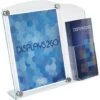 Workshop Series 8.5 X 11 Acrylic Sign Holder W/ Brochure Pocket, Standoffs - Clear -LuxeDisplay Shop mds8511.rw preview