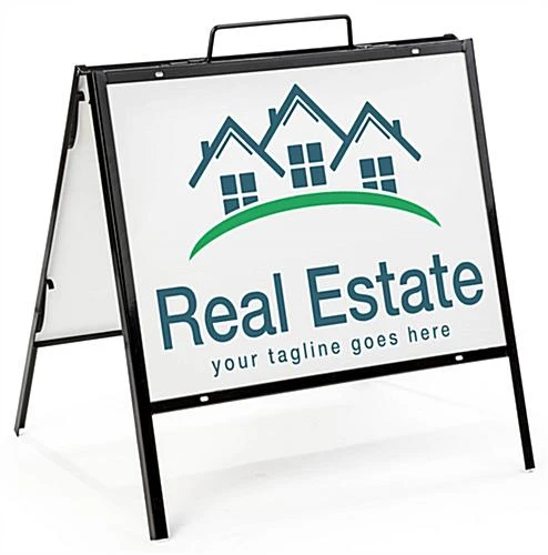 24 X 18 Real Estate Signs, H Frame With Sign Rider, Black 8 24 X 18 Real Estate Signs, H Frame With Sign Rider, Black - Image 6