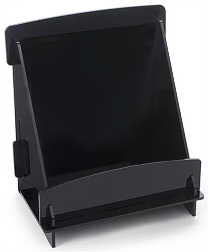 Acrylic Magazine Holder, 8.5"w, Tabletop, Single Pocket, Ships Flat - Black 4 Acrylic Magazine Holder, 8.5"w, Tabletop, Single Pocket, Ships Flat - Black - Image 2