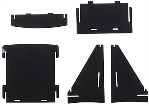 Acrylic Magazine Holder, 8.5"w, Tabletop, Single Pocket, Ships Flat - Black 5 Acrylic Magazine Holder, 8.5"w, Tabletop, Single Pocket, Ships Flat - Black - Image 3