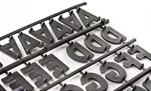 1" Letter Set, 930 Pieces - Black 5 1" Letter Set, 930 Pieces - Black - Image 3
