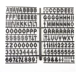 3/4" Letter Set, 900 Pieces - Black