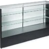 Retail Counter W/ Black Finish, Adjustable Tempered Glass Shelves & Sliding Doors -LuxeDisplay Shop mrc6blkkd.rw preview