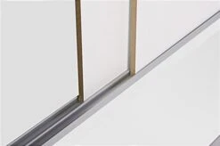 Retail Counter W/ White Finish, Adjustable Tempered Glass Shelves & Sliding Doors -LuxeDisplay Shop mrc6whtkd.ra3 preview