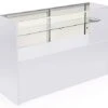 5' Display Cabinet W/ White Finish, Adjustable Tempered Glass Shelf & Sliding Doors -LuxeDisplay Shop mrchv5whkd.rw preview