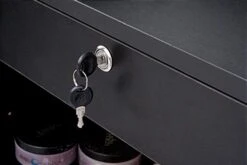 6ft Cash Wrap W/Display Case Front, Tempered Glass, Locking Drawers & Shelves - Black -LuxeDisplay Shop mrclsc72bk.ra4 preview