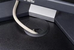 6ft Cash Wrap W/Display Case Front, Tempered Glass, Locking Drawers & Shelves - Black -LuxeDisplay Shop mrclsc72bk.ra5 preview