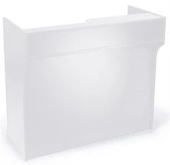 48" Cash Wrap W/ Adjustable Storage Shelves & Pull-out Drawer - White