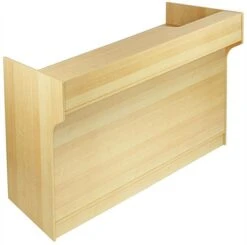 72" Cash Wrap W/ Adjustable Storage Shelves & Pull-out Drawer - Maple