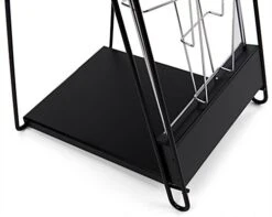 10-Tiered Metal Wire Magazine Floor Stand, 8.5"w, Portable - Black 11 10-Tiered Metal Wire Magazine Floor Stand, 8.5"w, Portable - Black -LuxeDisplay Shop ncybrchblk.ra4 preview