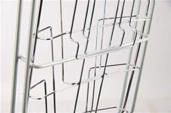 10-Tiered Metal Wire Magazine Floor Stand, 8.5"w, Portable - Silver -LuxeDisplay Shop ncybrchslv.ra3 preview
