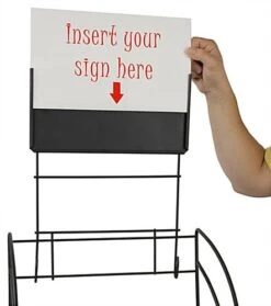 14"w Metal Shelving Display W/ Wheels, 3 Shelves & Header - Black -LuxeDisplay Shop ncyrr10bk.ra2 preview