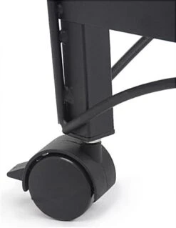 20"w Metal Shelving Display W/ Wheels, 3 Shelves & Header - Black -LuxeDisplay Shop ncyrr14bk.ra3 preview