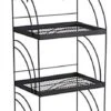 20"w Metal Shelving Display W/ Wheels, 3 Shelves & Header - Black -LuxeDisplay Shop ncyrr14bk.rw preview