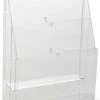 Acrylic Literature Holder, 4"/8.5"w, Wall Or Tabletop, 2-4 Pockets - Clear 1 Acrylic Literature Holder, 4"/8.5"w, Wall Or Tabletop, 2-4 Pockets - Clear -LuxeDisplay Shop ngdo4.rw preview