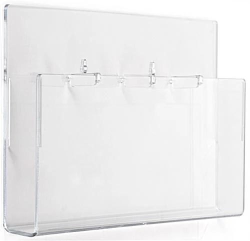 Acrylic Literature Wall Rack, 4"/8.5"w, 2-4 Pockets - Clear 3 Acrylic Literature Wall Rack, 4"/8.5"w, 2-4 Pockets - Clear
