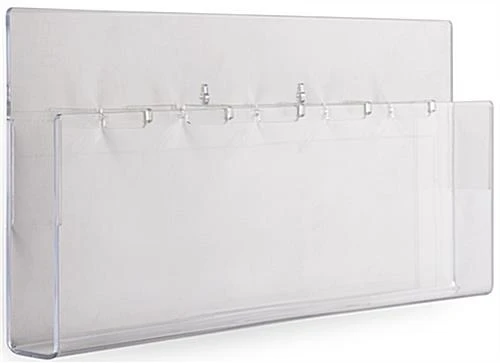 Acrylic Literature Wall Rack, 4"/8.5"w, 3-6 Pockets - Clear 3 Acrylic Literature Wall Rack, 4"/8.5"w, 3-6 Pockets - Clear