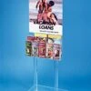 22 X 28 Poster Floor Stand, 10 Literature Pockets, 4"/8.5"w, Double Sided - Clear -LuxeDisplay Shop nmt28l101.rw preview