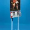 22 X 28 Poster Floor Stand, 5 Literature Pockets, 4"/8.5"w - Clear -LuxeDisplay Shop nmt28l51.rw preview