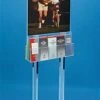 22 X 28 Poster Floor Stand, 5 Literature Pockets, 4"/8.5"w, Double Sided - Clear -LuxeDisplay Shop nmt28l52.rw preview