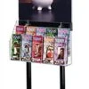 22x28 Poster Floor Stand, 10 Literature Pocket, 4/8.5"w, Double Sided, Wheels - Black -LuxeDisplay Shop nmtblk10rw.rw preview