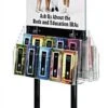22 X 28 Poster Floor Stand, 20 Literature Pockets, 4"/8.5"w, Double Sided - Black