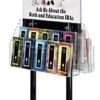 22x28 Poster Floor Stand, 20 Literature Pocket, 4/8.5"w, Double Sided, Wheels - Black -LuxeDisplay Shop nmtblk20rw.rw preview