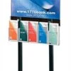 22 X 28 Poster Floor Stand, 5 Literature Pockets, 4/8.5"w - Black -LuxeDisplay Shop nmtblk51.rw preview