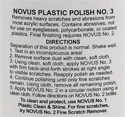 NOVUS 5-Piece Polishing Kit For Plastics, Three 8 Oz. Bottles & Two Microfiber Cloths -LuxeDisplay Shop novuskit8oz.ra6 preview